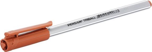 Pensan Triball Tek Renkli 1 mm Kahverengi 12'li Tükenmez Kalem