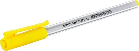Pensan Triball Tek Renkli 1 mm Sarı 12'li Tükenmez Kalem