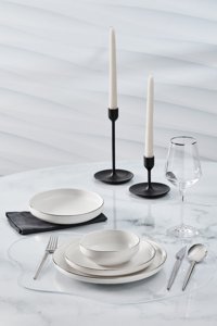 Karaca Streamline New Satürn Platin 24 Parça 6 Kişilik Yemek Takımı