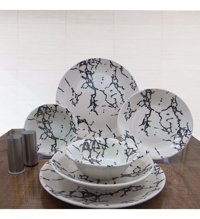 Black Marble 18 Parça 6 Kişilik Yemek Takımı