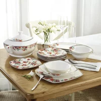 Karaca New Martina Pink 60 Parça 12 Kişilik Porselen Yemek Takımı