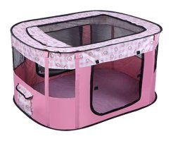 Eternal Kare Tek Katlı İç Mekan Oxford Kumaş Kedi Evi Pembe