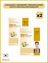 Dermal Papatya Özlü Kolajen Nemlendirici Kağıt Yüz Maskesi 2x23 gr