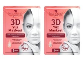 Rituel De Beaute 3D Nemlendirici Kağıt Yüz Maskesi 2 Adet