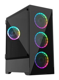 Gameforce Temper RGB Mesh 4 Fanlı Siyah Dikey ATX Standart Bilgisayar Kasası