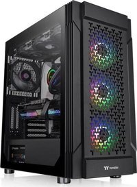 Thermaltake Versa T27 RGB Mesh Sıvı Soğutmalı 3 Fanlı Siyah Dikey Mid Tower Oyuncu Bilgisayar Kasası
