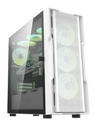 Zoko Dk431 RGB Mesh Sıvı Soğutmalı 4 Fanlı Beyaz Dikey E-ATX Oyuncu Bilgisayar Kasası