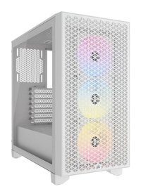 Corsair 3000D RGB Mesh Sıvı Soğutmalı 3 Fanlı Beyaz Dikey Mid Tower Oyuncu Bilgisayar Kasası
