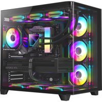 Dragos Ocean Curved Pro RGB Mesh 7 Fanlı Siyah Dikey Mid Tower Oyuncu Bilgisayar Kasası