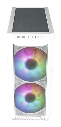 Cooler Master Argb H500 Wgnn S00 RGB Mesh Sıvı Soğutmalı 2 Fanlı Beyaz Dikey Mid Tower Oyuncu Bilgisayar Kasası
