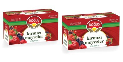 Doğuş Çilek-Elma-Üzüm Çekirdeği Karışık Poşet Meyve Çayı 2x20 Adet