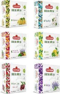 Çaykur Herdem Karma Set Karışık Poşet Bitki Çayı 6x100 Adet