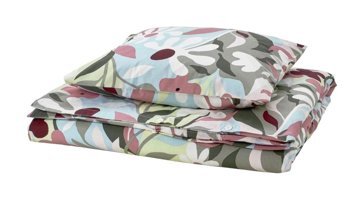 Ikea Korskovall Pamuk 150x200 cm Çarşafsız Çiçekli Tek Kişilik Nevresim Takımı Çok Renkli