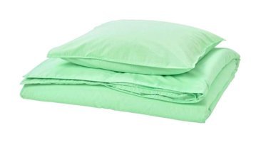 Ikea Angslılja Pamuk 150x200 cm Çarşafsız Düz Tek Kişilik Nevresim Takımı Yeşil