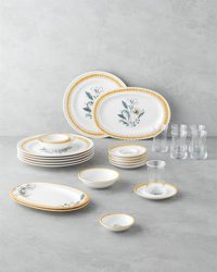English Home Majesty 26 Parça 6 Kişilik Sarı Desenli Porselen Kahvaltı Takımı