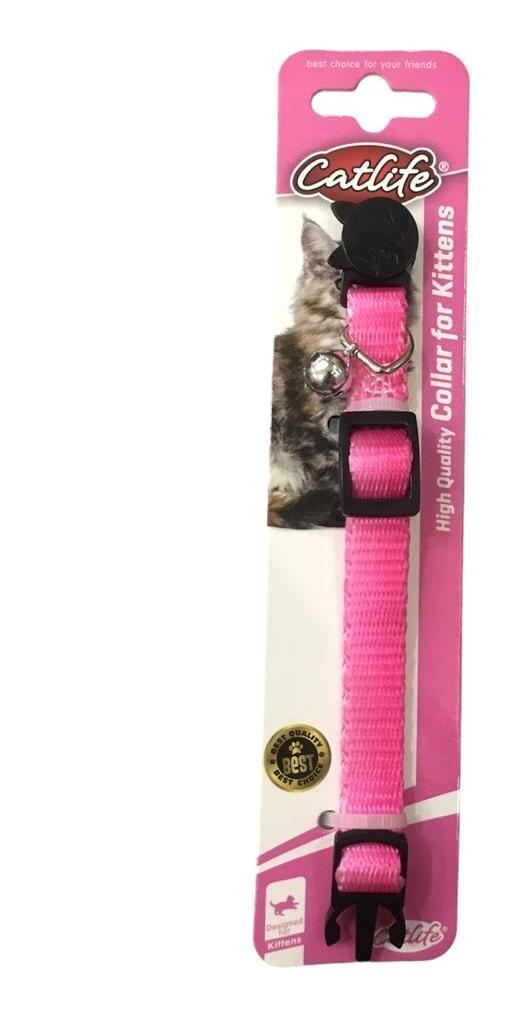 Catlife 28 cm Zilli Pembe Gezdirme Boyun Kedi Tasması