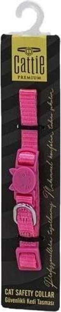 Cattie Tokalı 15-25 cm Güvenlikli Pembe Gezdirme Boyun Kedi Tasması