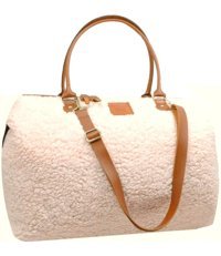 Babysi Mommy Bag Exclusive Su Geçirmez Fermuarlı Peluş Bebek Omuz Çantası Pudra