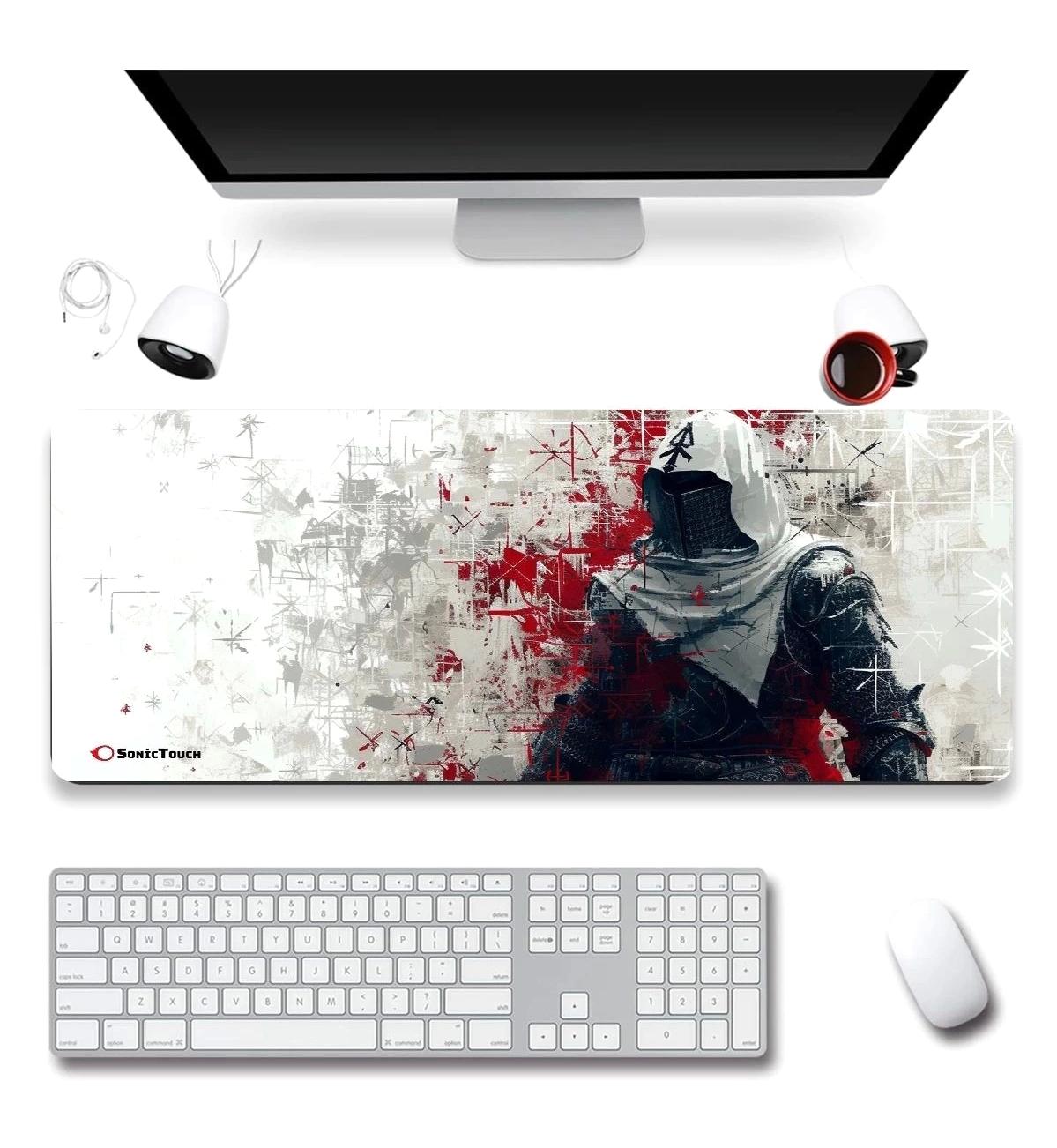 SonicTouch 40x90 cm XXL Gaming Mousepad Beyaz