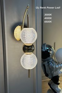 Modesco 2'li Metal LED Aplik Sarı