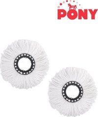 Pony 2'li Yedek Mop Beyaz