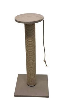 Bedspet Oturaklı 70 cm Kedi Tırmalama Direği Krem