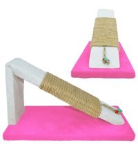 Patiderm Oyuncaklı Kedi Tırmalama Rampası Pembe