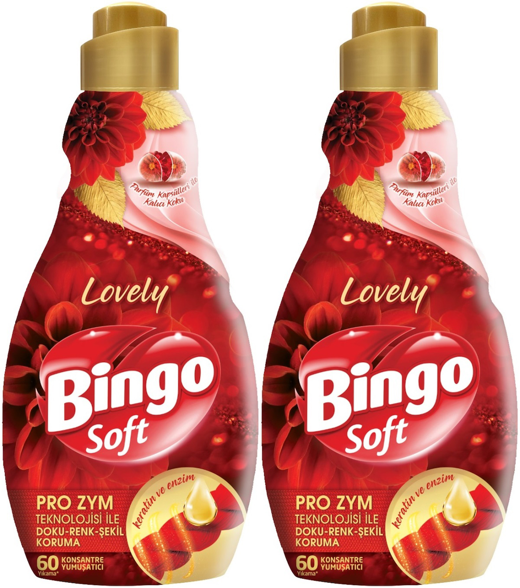 Bingo Soft Lovely Konsantre 60 Yıkama Yumuşatıcı 2x1.44 lt