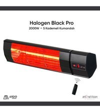Ardonat Halogen Black Pro 2000 W Duvar Tipi Infrared Isıtıcı Siyah
