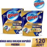 Bingo Akıllı Kapsül Pro Max Tablet Bulaşık Makinesi Deterjanı 2x60 Adet