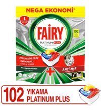 Fairy Platinum Plus Kapsül Bulaşık Makinesi Deterjanı 102 Adet