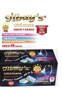İlbay's Ultimate Hepsi Bir Arada Tablet Bulaşık Makinesi Deterjanı 90 Adet