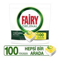 Fairy Hepsi Bir Arada Limon Tablet Bulaşık Makinesi Deterjanı 100 Adet