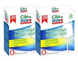 Clinmate Ekolojik Tablet Bulaşık Makinesi Deterjanı 2x60 Adet
