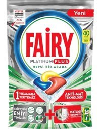 Fairy Platinum Plus Limon Tablet Bulaşık Makinesi Deterjanı 5x40 Adet