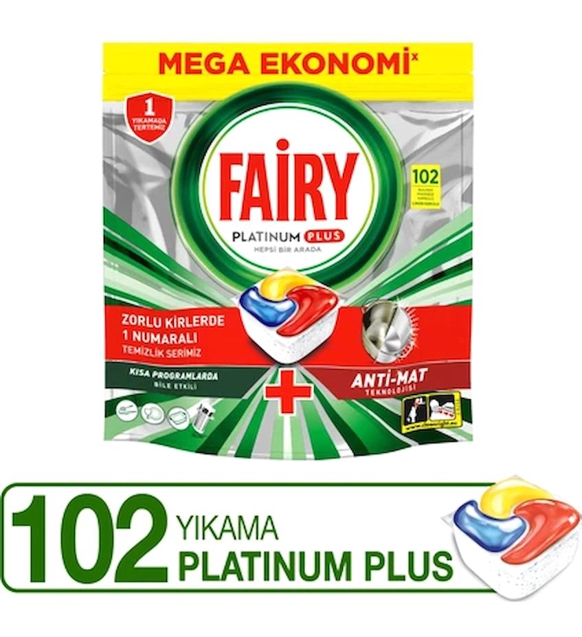 Fairy Platinum Plus Tablet Bulaşık Makinesi Deterjanı 102 Adet