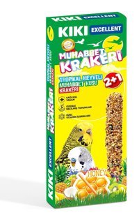 Kiki Excellent Kabuklu Tropikal Meyve Vitaminli Kuş Yemi 3lü
