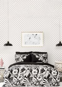 Karaca Home Pio Pamuk Saten 4 Mevsim 200x220 cm Çarşaflı Desenli Çift Kişilik Nevresim Takımı Siyah