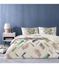 Taç Miles Ranforce 4 Mevsim 200x220 cm Çarşaflı Desenli Çift Kişilik Nevresim Takımı Çok Renkli