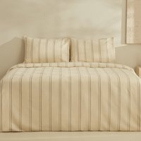 Karaca Home Casil Pamuk-Polyester 4 Mevsim 200x220 cm Çarşaflı Çift Kişilik Nevresim Takımı Bej