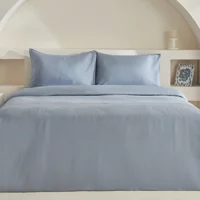 Karaca Home Sion Pamuklu 4 Mevsim 220x240 cm Çarşaflı Çift Kişilik Nevresim Takımı Mavi