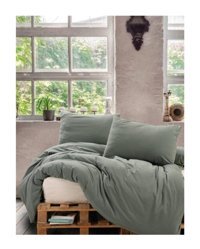 Cotton Box Neat Pamuklu 4 Mevsim 200x220 cm Çarşaflı Çift Kişilik Nevresim Takımı Yeşil
