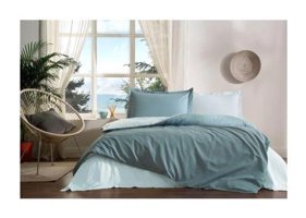 Özdilek Colormix Maldiv Aqua Ranforce 4 Mevsim 200x220 cm Çarşaflı Çift Kişilik Nevresim Takımı Mavi