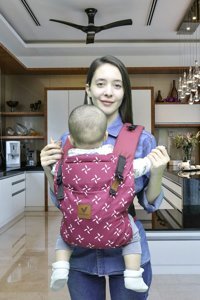 Vivolibaby 20 kg Kapasiteli Oturaklı Her Yöne Yenidoğan Kanguru Bordo