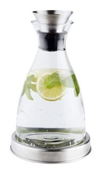 Biradlı Detoks Metal Kapaklı Cam Sürahi 1.5 lt