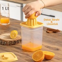 Porsima Sarı Kapaklı Plastik Sürahi 1 lt