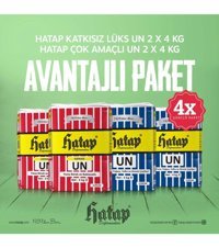 Hatap Değirmenleri Katkısız Pasta Börek Baklavalık Un 2x4 kg + Hatap Değirmenleri Çok Amaçlı Un 2x4 kg