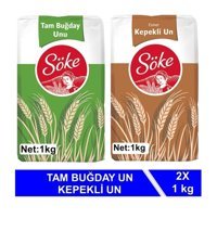 Söke Tam Buğday Unu 1 kg + Söke Esmer Kepekli Un 1 kg