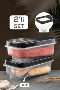 Meleni Home Dikdörtgen Plastik Saklama Kabı 2x5 lt