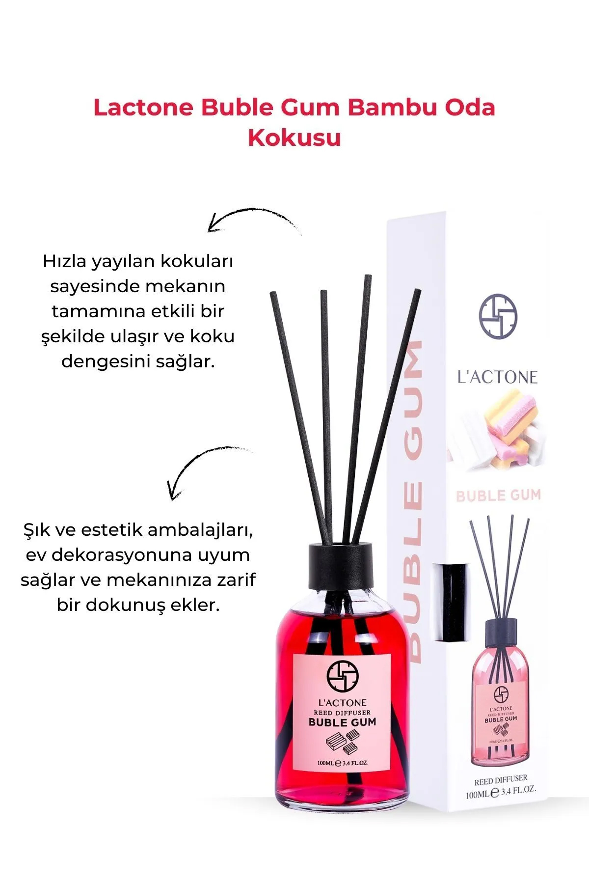 L'actone Buble Gum Karışık Oda Kokusu 100 ml